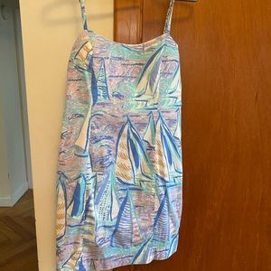 Lilly Pulitzer Shelli Sailboat print dress size 4